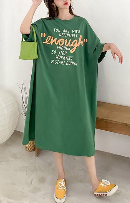 Diy Black Graphic Cotton Summer Dresses