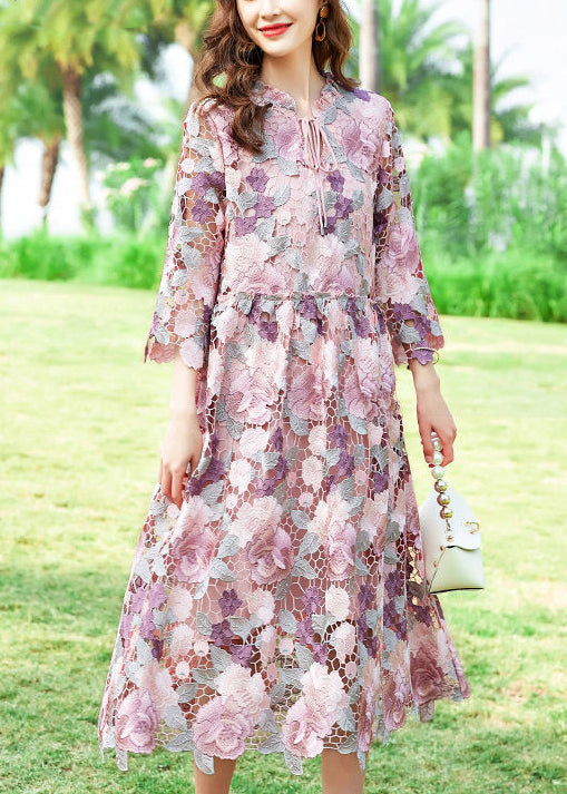 Diy Pink Embroideried Hollow Out Lace Party Dress Bracelet Sleeve