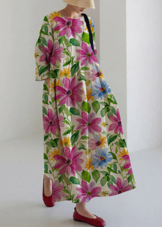 CD | Caise și violet florale bumbac rochie patchwork pungi primăvară