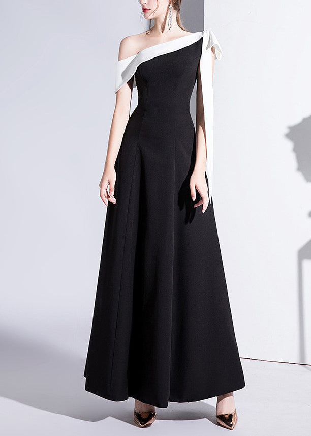 Black One Shoulder Party Dress Summer