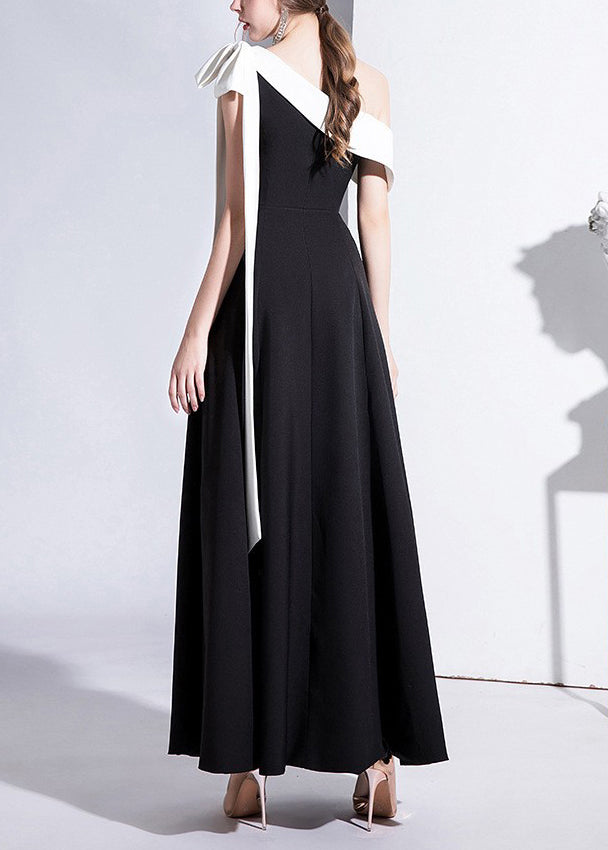 Black One Shoulder Party Dress Summer