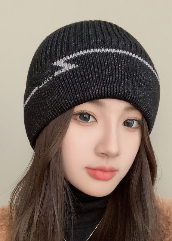 Grey Thick Knitted Cotton Bonnie Hat
