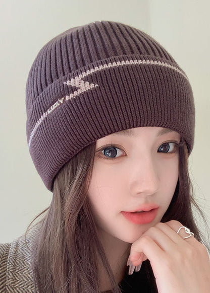 Grey Thick Knitted Cotton Bonnie Hat