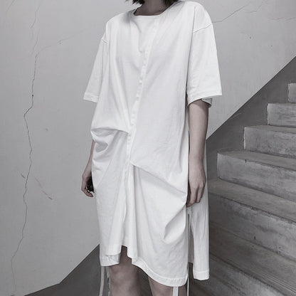 O Neck Half Sleeve Spring Tunics Wardrobes White Dress