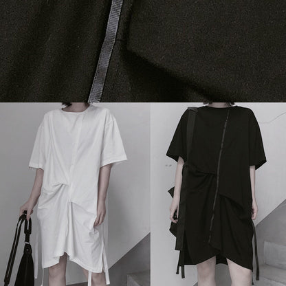 O Neck Half Sleeve Spring Tunics Wardrobes White Dress