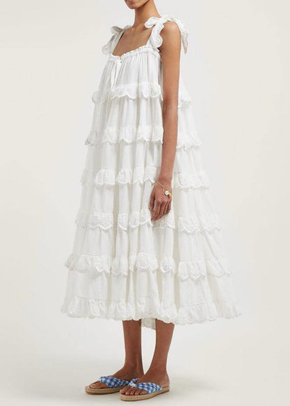 Patchwork Ruffles Yellow for Off Shoulder Sleeveless Oversized Dresses
