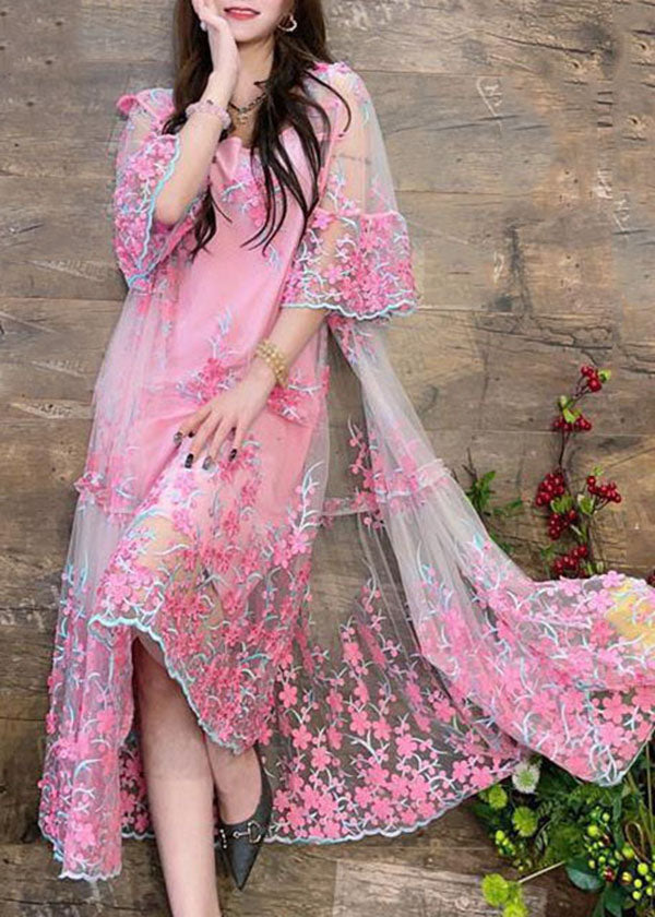 Yellow Hooded Embroidered Patchwork Tulle Two Pieces Set Summer