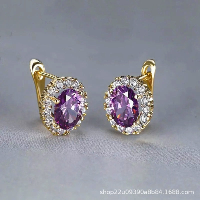 Elegant Amethyst Earrings