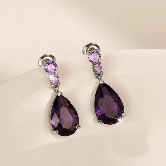 Elegant Amethyst Earrings