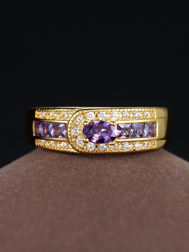 Elegant Amethyst Gold Ring