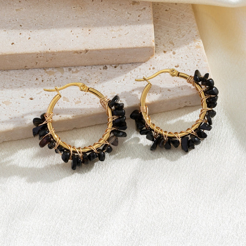 Elegant Black Onyx Earrings