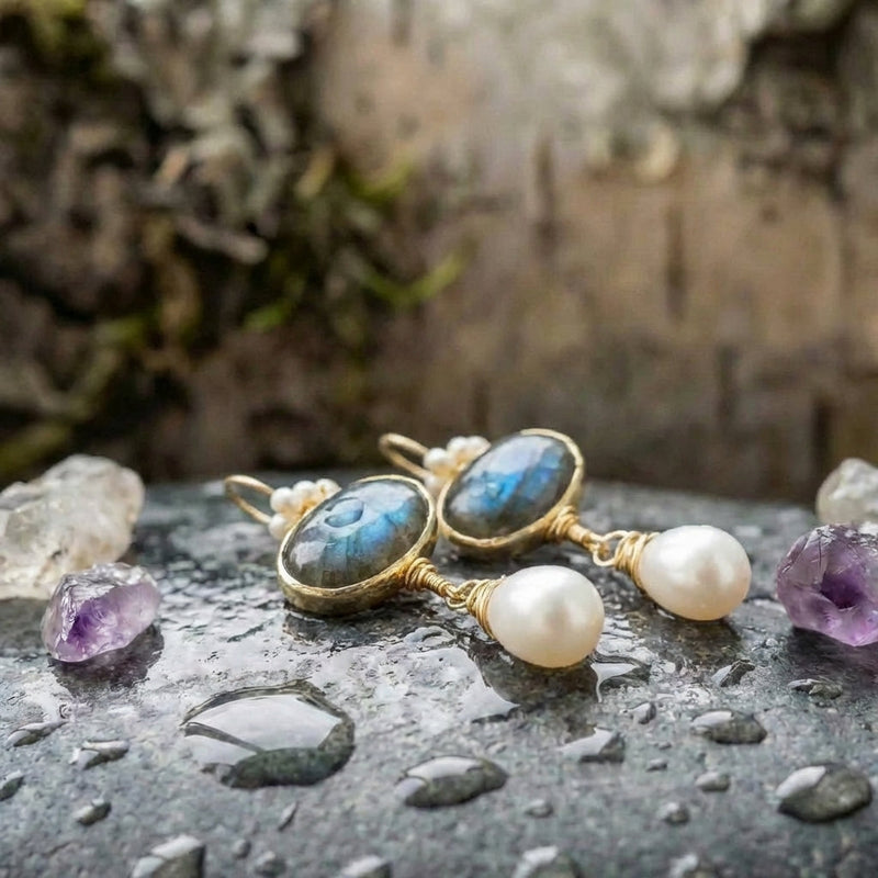 Elegant Black Pearl Earrings
