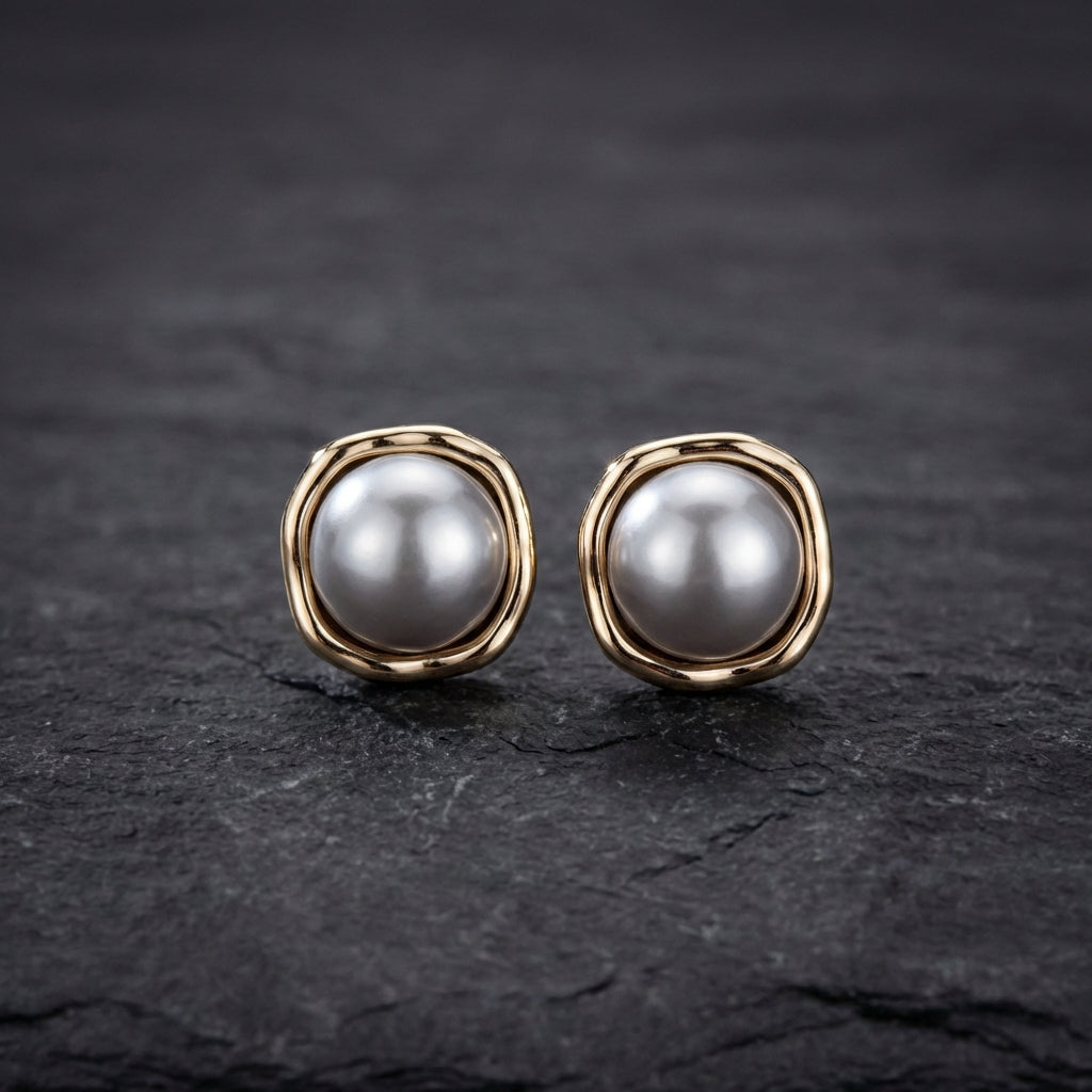 Elegant Black Pearl Earrings