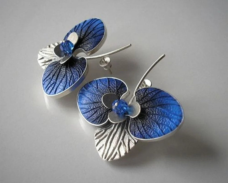 Elegant Blue Butterfly Earrings