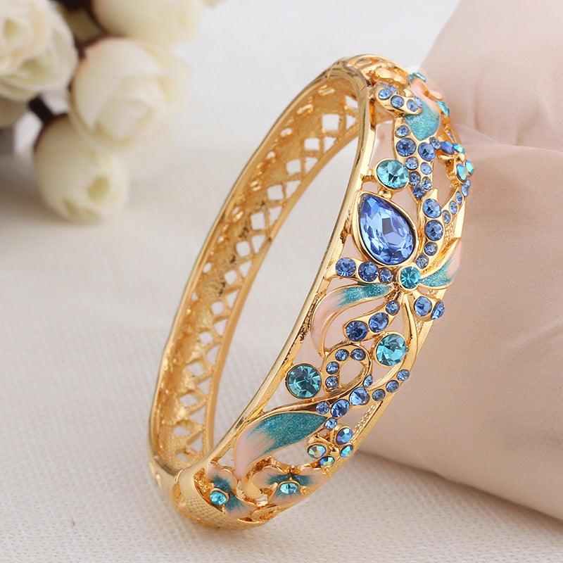 Elegant Blue Crystal Bracelet