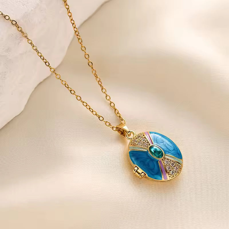 Elegant Blue Gemstone Necklace