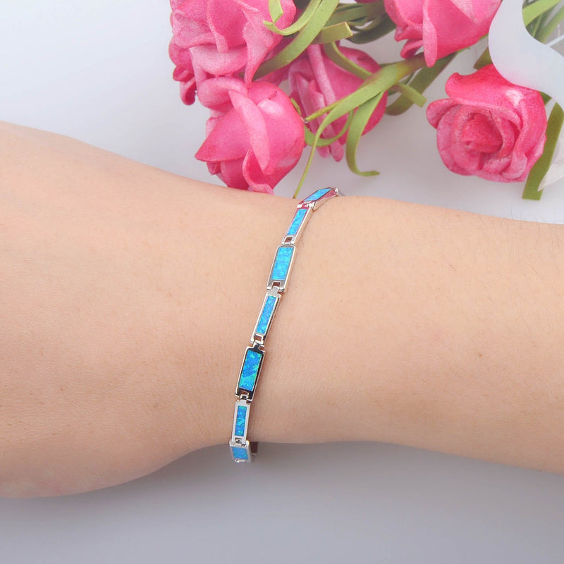 Elegant Blue Opal Bracelet