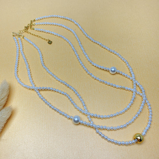 Elegant Blue Pearl Necklace