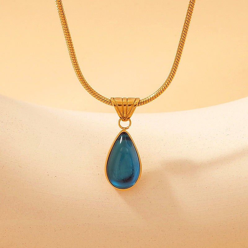 Elegant Blue Topaz Necklace