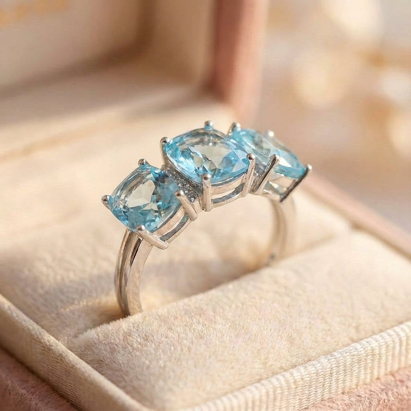 Elegant Blue Topaz Ring