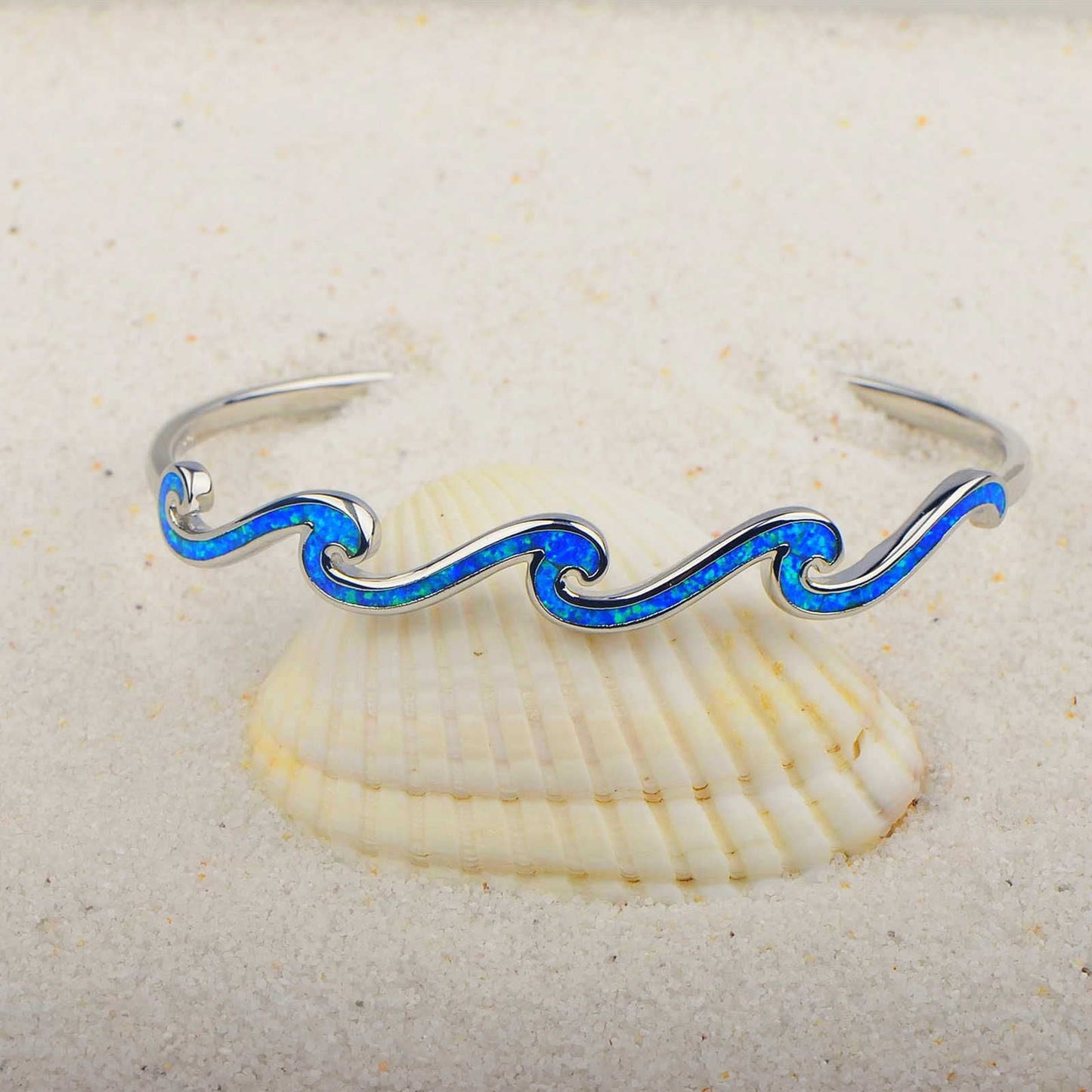 Elegant Blue Wave Bracelet