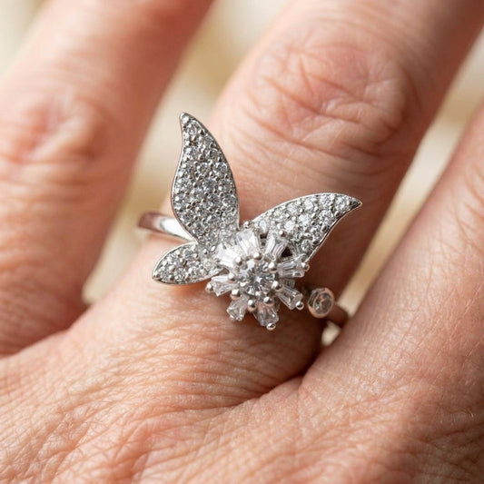 Crystal Butterfly Ring