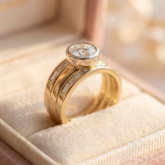 Elegant Crystal Engagement Ring