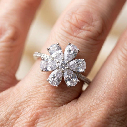 Crystal Flower Ring