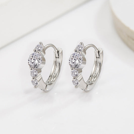 Elegant Crystal Multi Stone Hoop