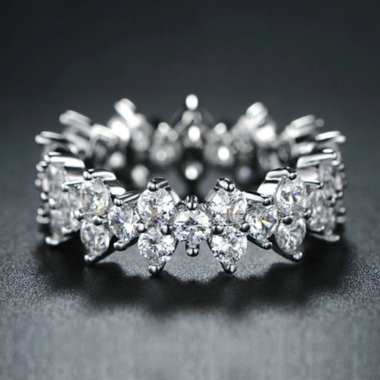 Elegant Crystal Promise Ring