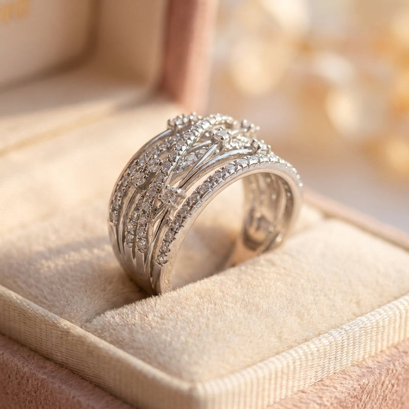 Elegant Crystal Statement Ring