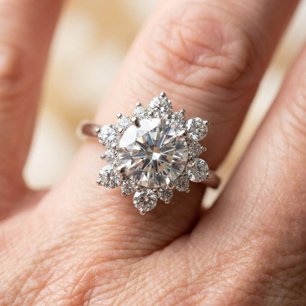 Crystal Sunflower Ring