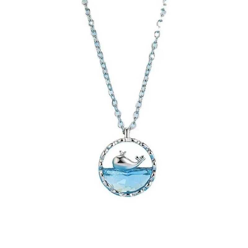 Elegant Crystal Whale Necklace