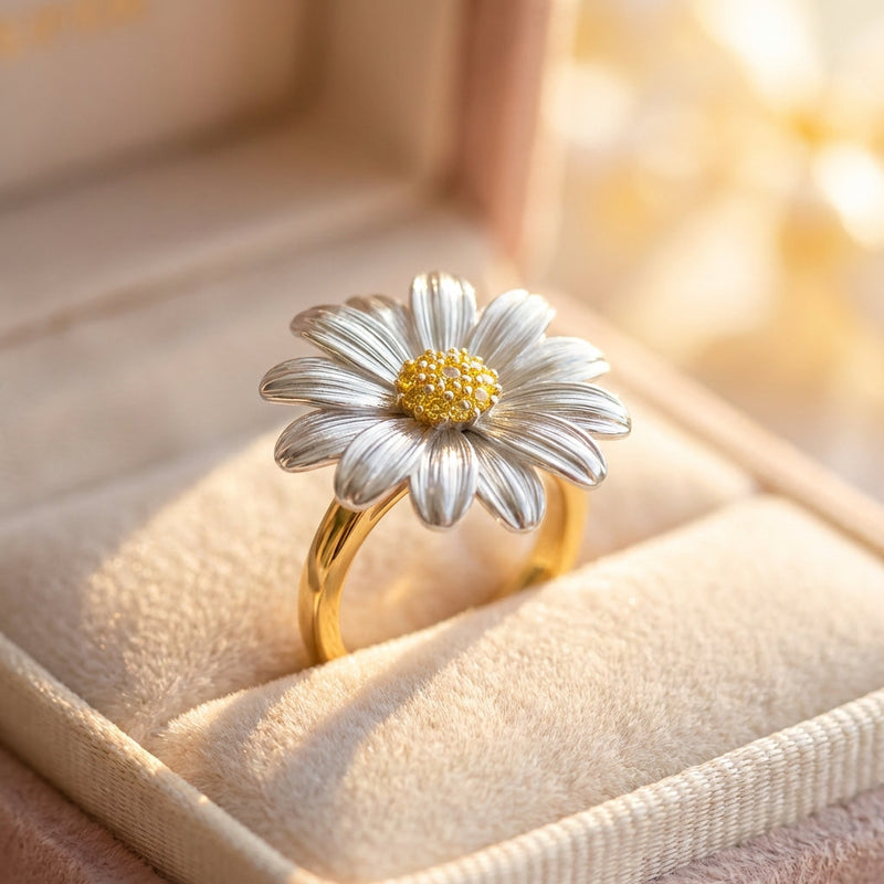 Elegant Daisy Flower Ring