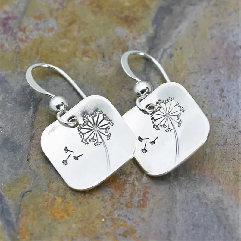 Elegant Dandelion Earrings