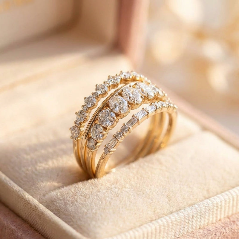 Elegant Diamond Ring Set