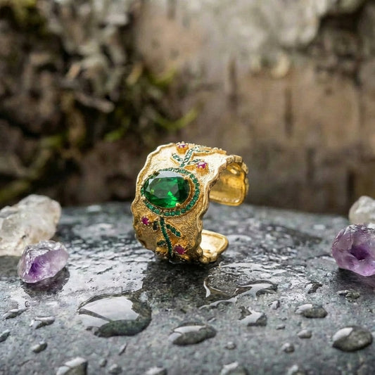 Elegant Emerald Statement Ring
