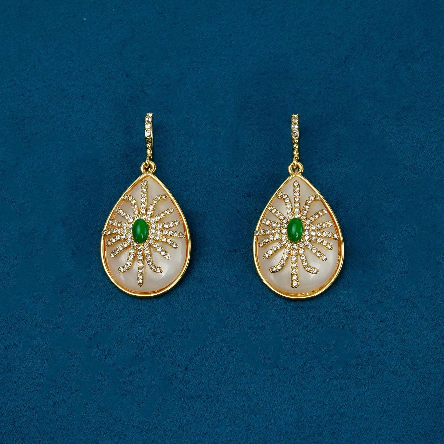 Elegant Emerald Teardrop Earrings
