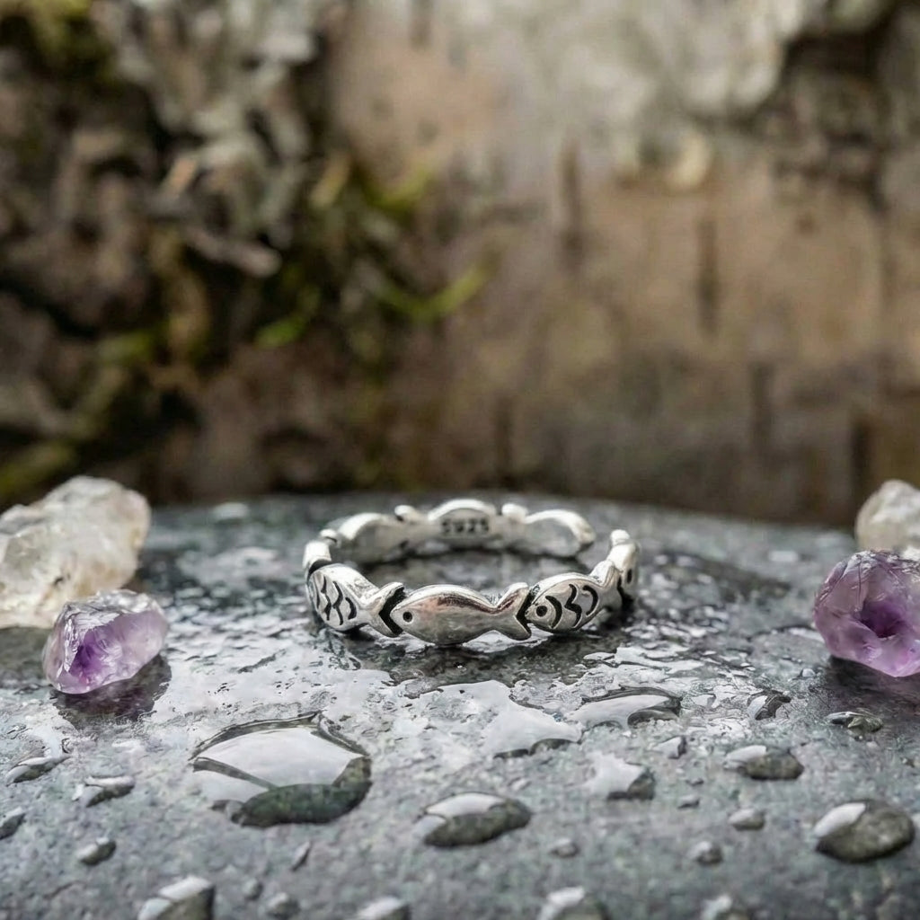 Elegant Fish Silver Ring