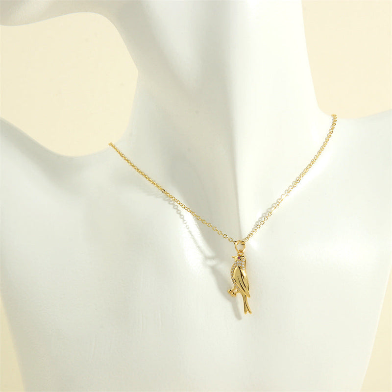 Elegant Gold Bird Necklace