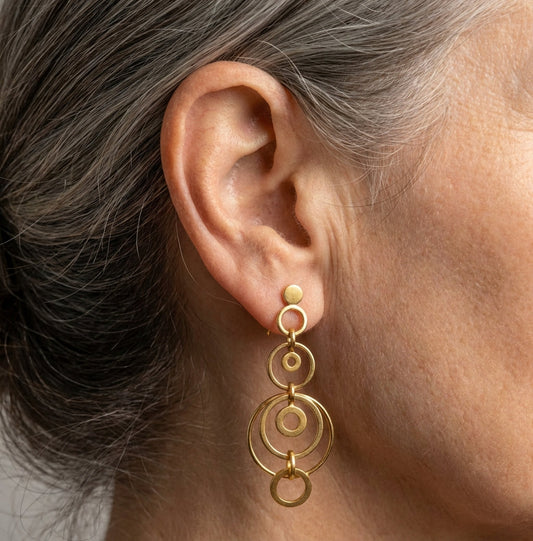 Gold Circle Earrings