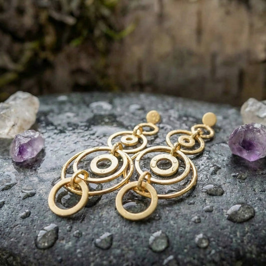 Elegant Gold Circle Earrings
