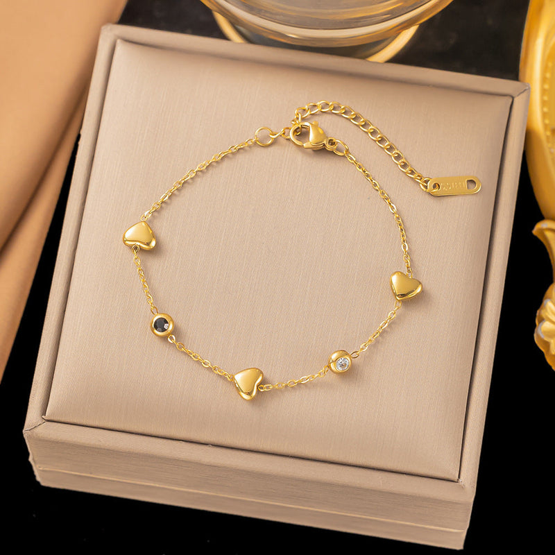 Elegant Gold Heart Bracelet