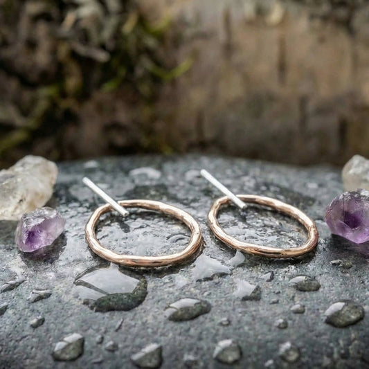 Elegant Gold Oval Earrings