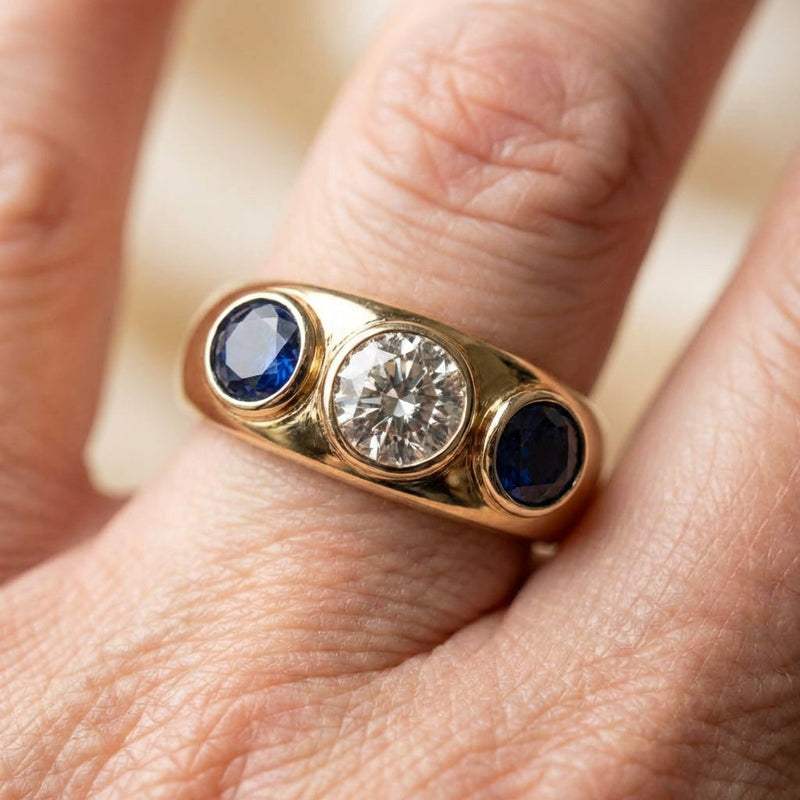 Gold Sapphire Ring