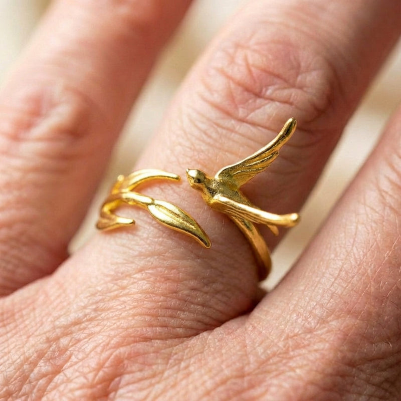 Gold Swallow Ring