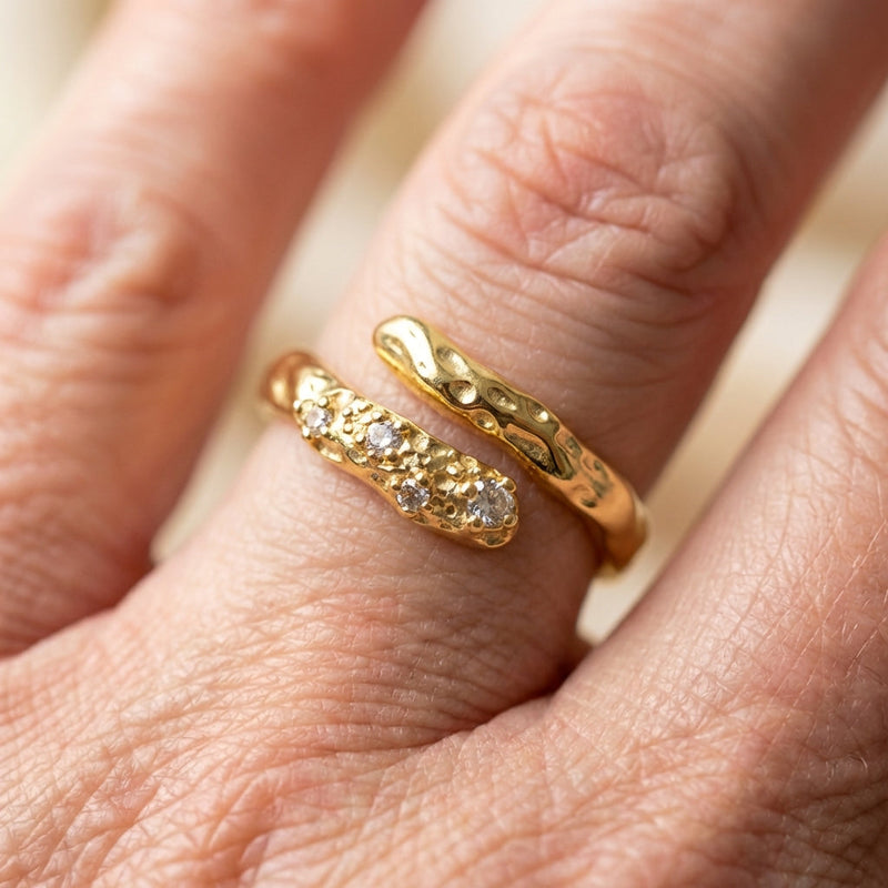 Gold Zircon Ring