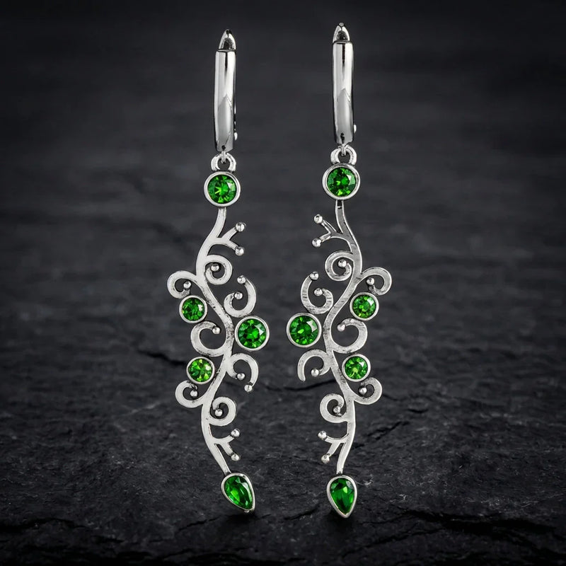 Elegant Green Stone Earrings
