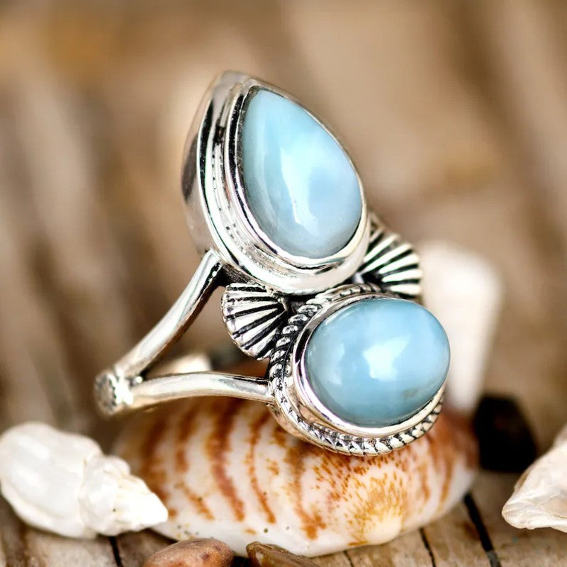 Elegant Larimar Ring