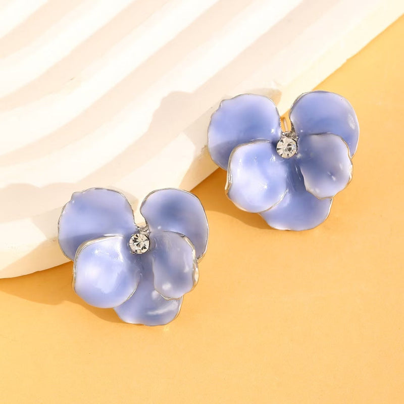 Elegant Lavender Flower Earrings